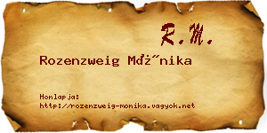 Rozenzweig Mónika névjegykártya